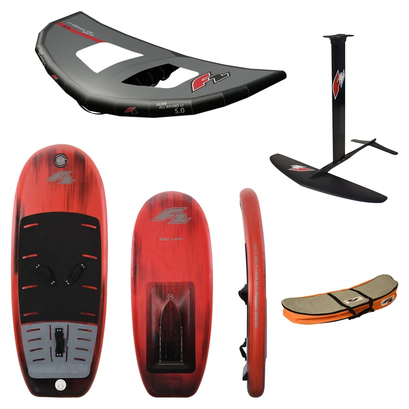 F2 Set Foilboard Glide Cross Air + Alu Limited Foil + Allround Wing Komplettset Größen wählbar