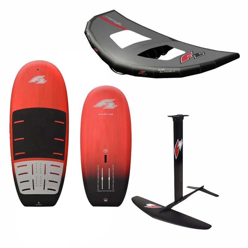 F2 Set Foilboard Glide Cross 95L+LTD Allround Foil+Allround Wing Größen wählbar