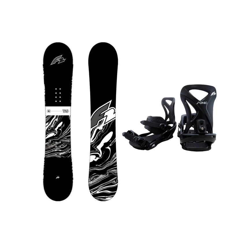 F2 Set Snowboard Blackdeck Schwarz 162w cm + Sonic Pro Bindung L