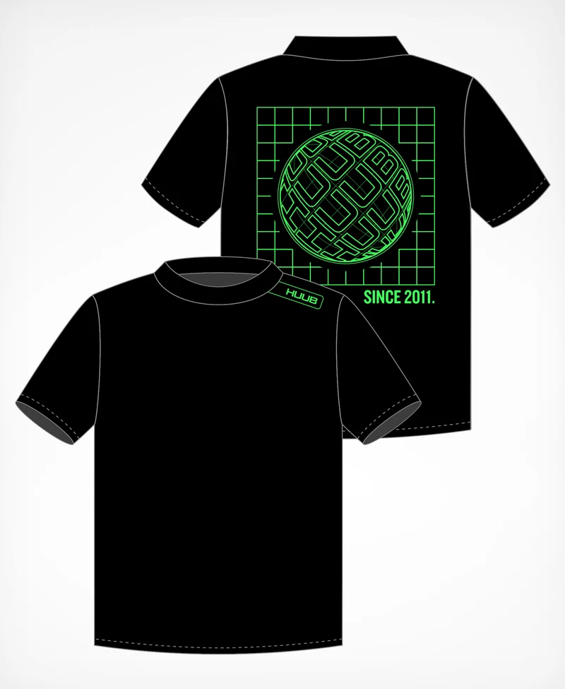 Pro Globe Tech T-Shirt Black/Green 2027 - Men's