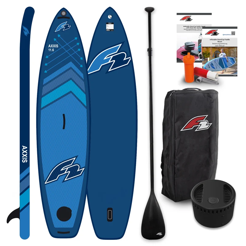 F2 Stand Up Paddle Board AXXIS SMART SUP mit E-Pumpe Größe wählbar Navy