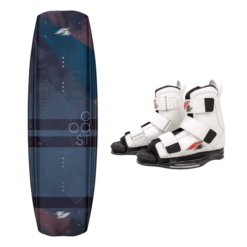 F2 Set Wakeboard Coast Petrol 144cm mit Wakebindung Team Boot L/XL