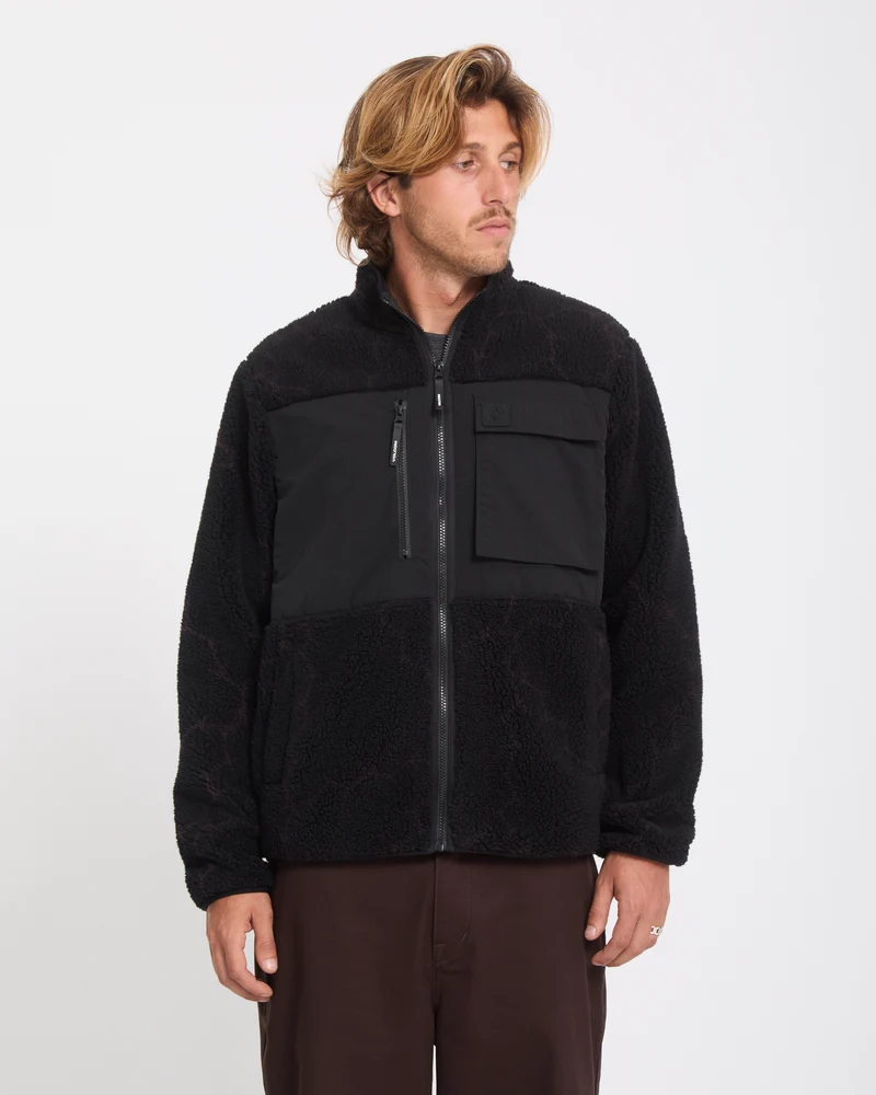 Storm Stone Zip Sherpa Jacke - Raisin