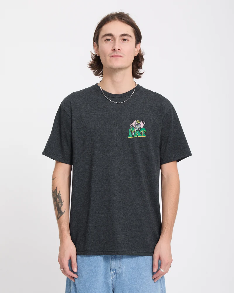 Tipsy Rat T-Shirt - Heather Black