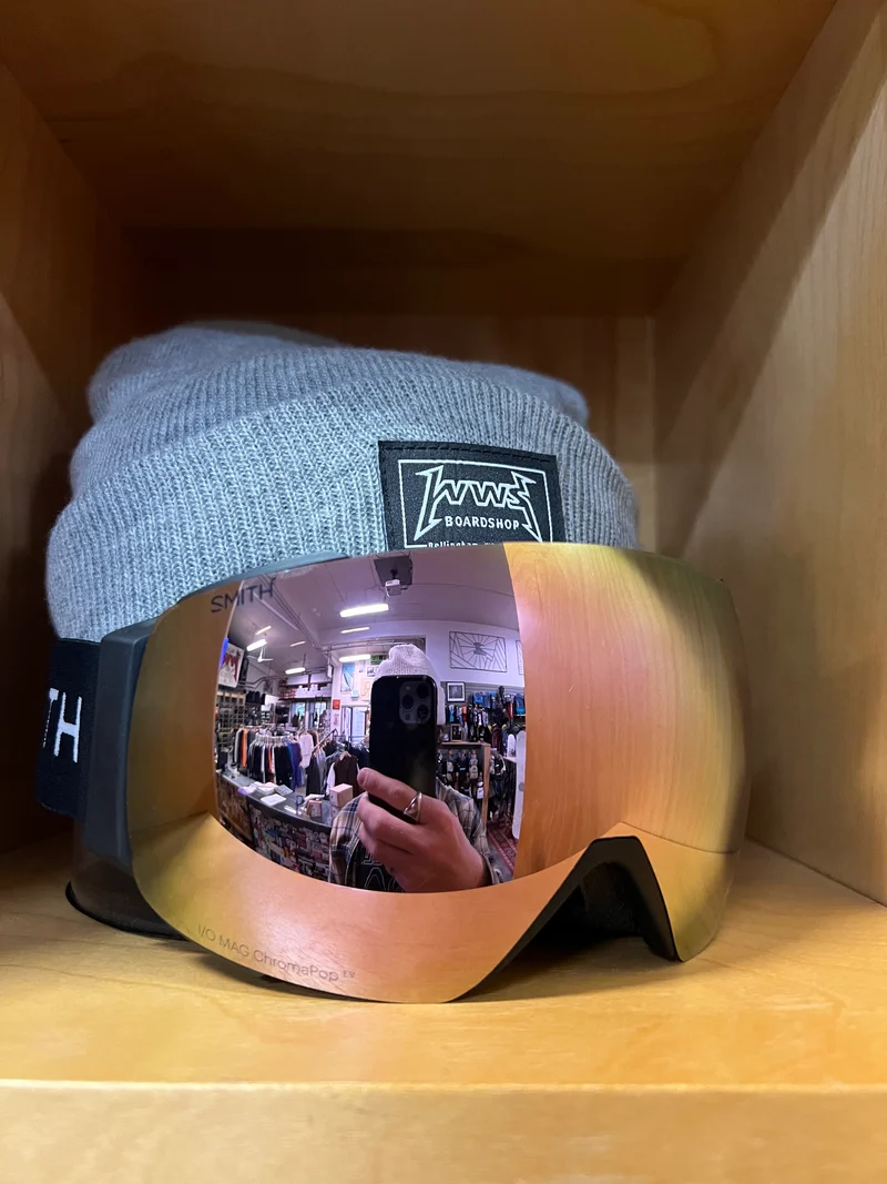 Smith I/O Mag - Black + ChromaPop™ Everyday Rose Gold Mirror + Storm Blue Sensor Mirror