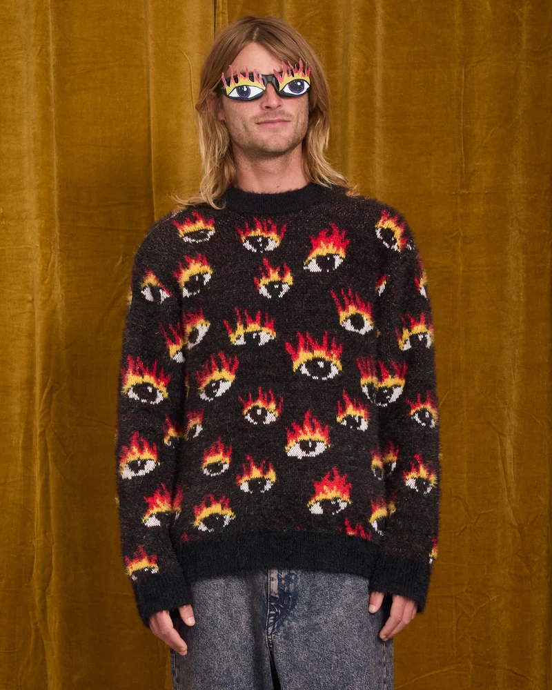 Ozzy Eyes Pullover - Black