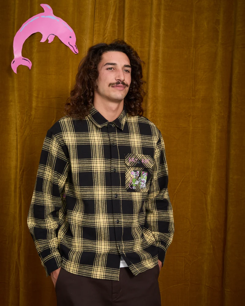 Ozzy Plaid Hemd - Mustard