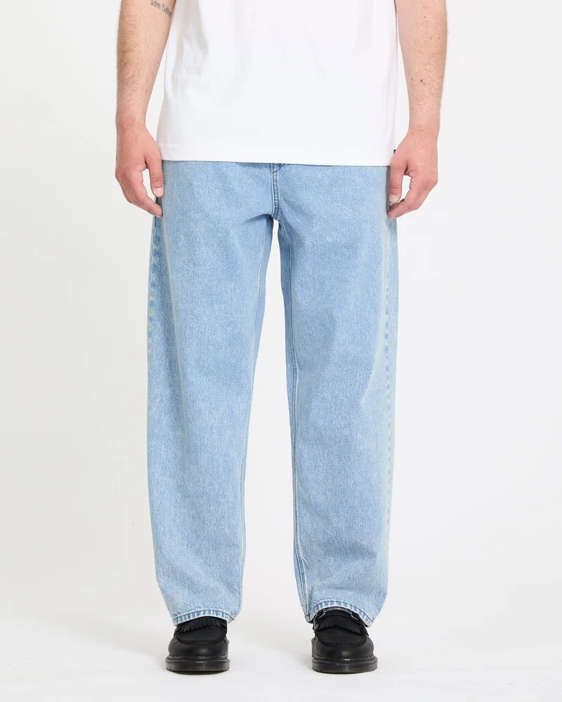Freazy Loose Elasticated Waist Jeans - Pale Aqua