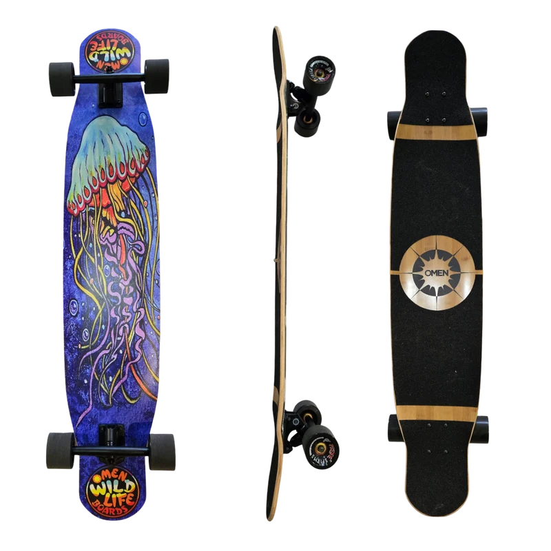Omen: 46" Man O War Longboard Skateboard Complete