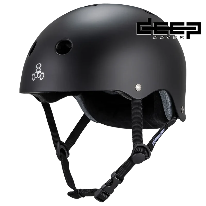 Triple 8: Deep Cover Certified Helmet (Matte Black)