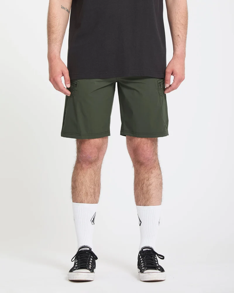 Cashed In Cargo 20" Hybrid-Shorts - Squadron Green