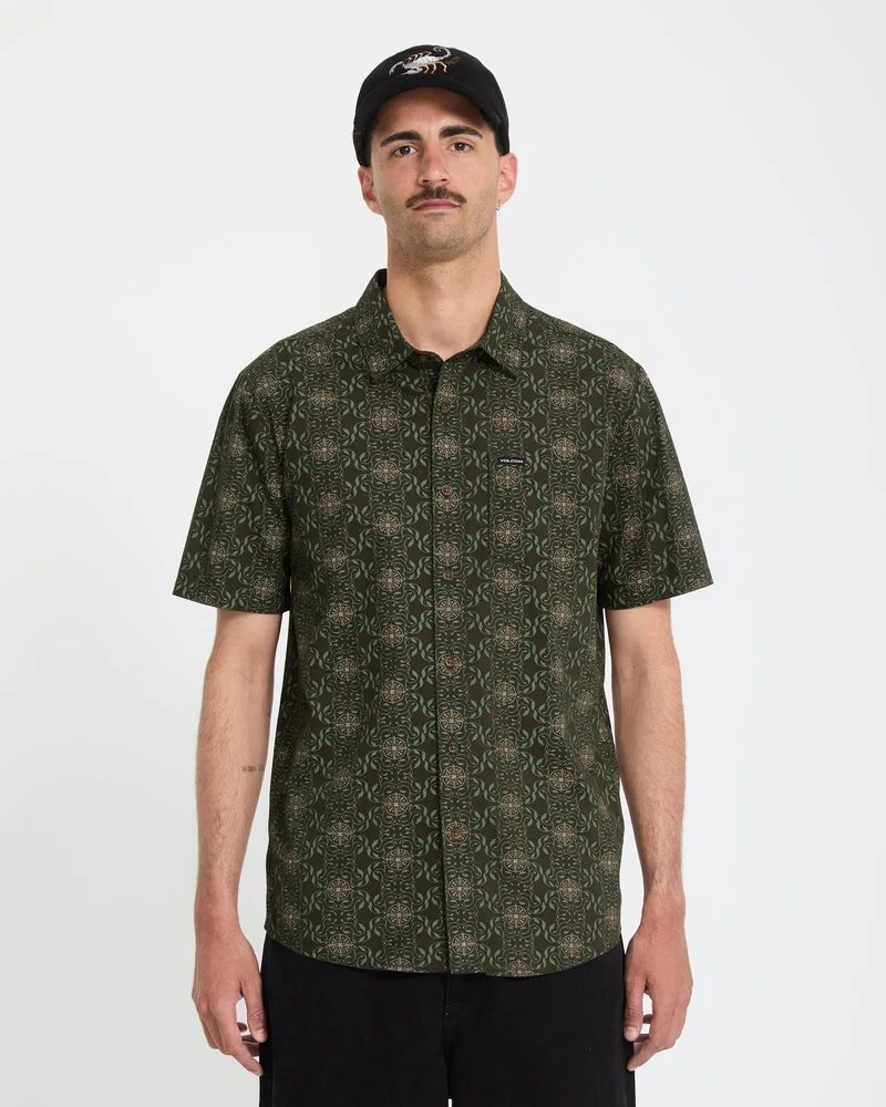 Scaler Stone Woven Hemd - Squadron Green