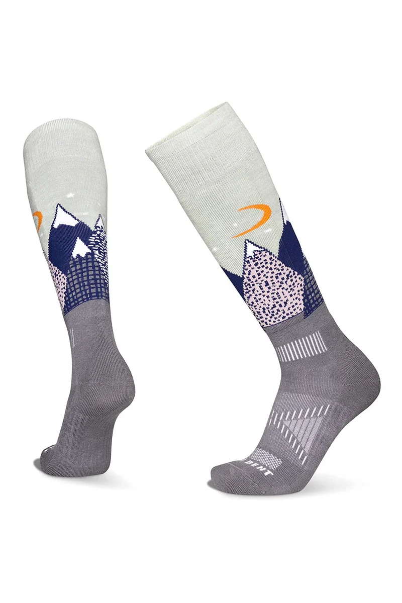 Le Bent Light Cushion Snowy Mountains Sock - Kids'