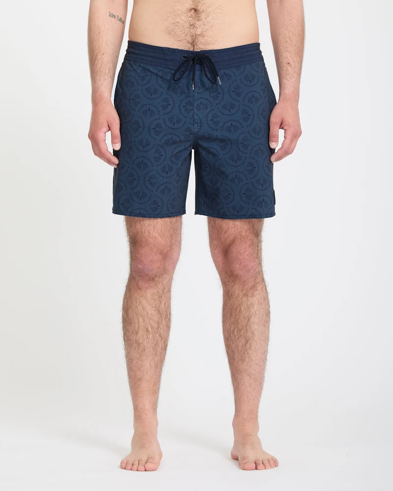 Psych Cotton Stoney 17" Boardshorts - Midnight Blue