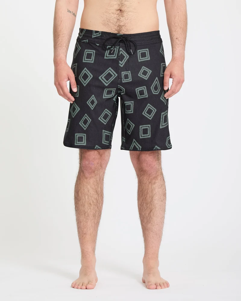 Contact Scallop Stoney 19" Boardshorts - Black