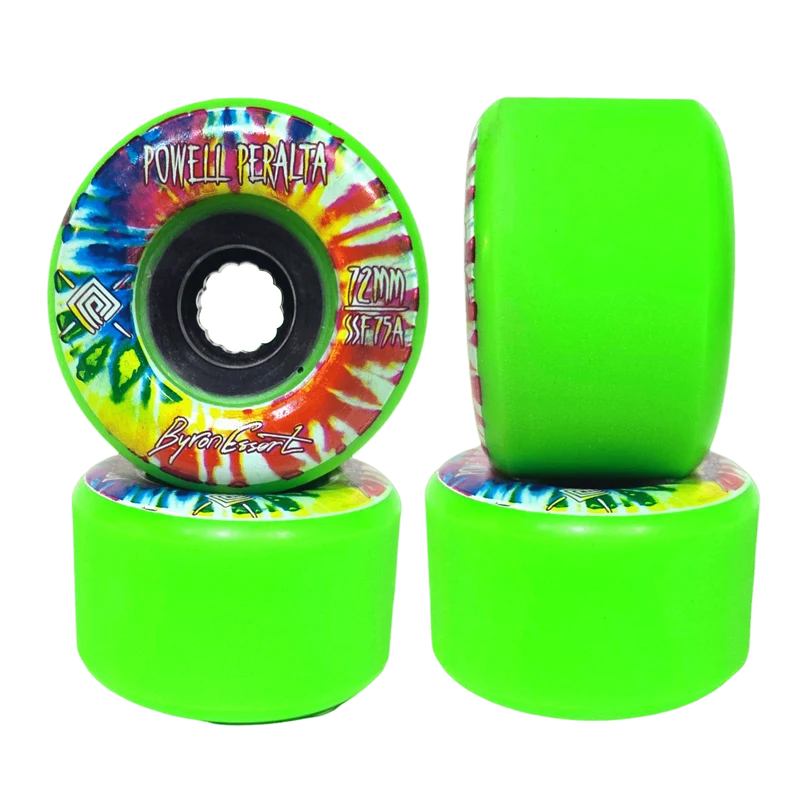 Powell Peralta: 72mm Byron Essert Longboards Skateboard Wheels (Green)