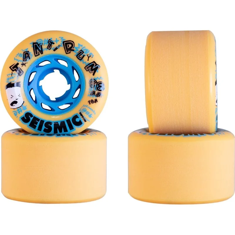 Seismic: 68mm 78a Tantrums Defcon Longboard Skateboard Wheel (Mango)