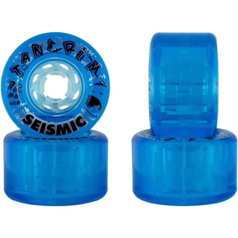 Seismic: 72mm 80a Tantrums Longboard Skateboard Wheel (Clear Blue)