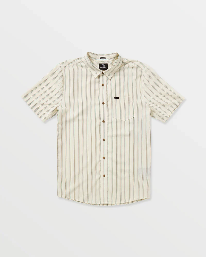 Volcom Rambler Short Sleeve Button-Up Shirt - Dirty White