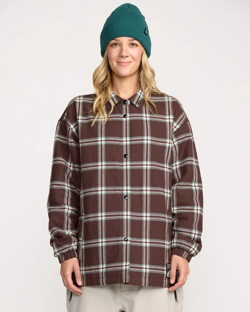 Insulated Riding Flannel Jacke - Oxblood