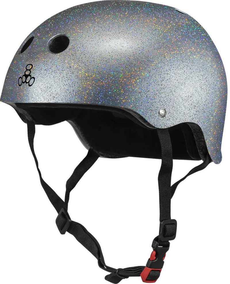 Triple 8: Certified Sweatsaver Helmet (Silver Glitter)