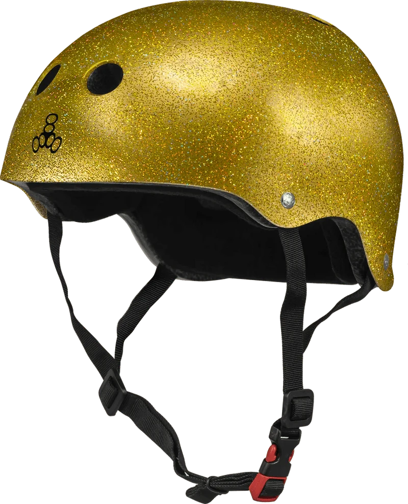 Triple 8: Certified Sweatsaver Helmet (Gold Glitter)