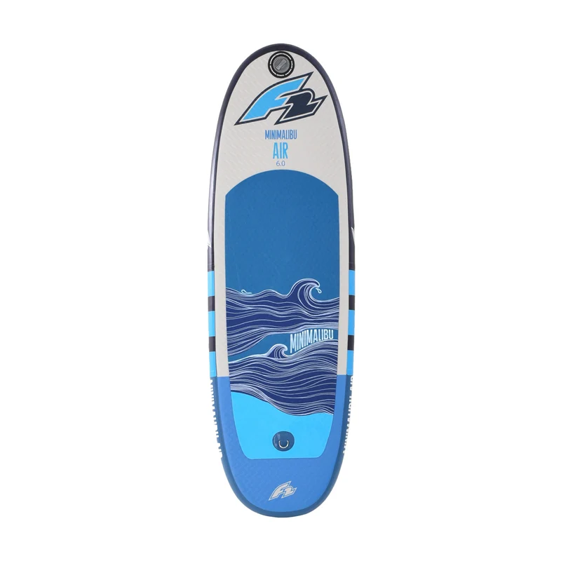 F2 Inflatable Surf Board Mini Malibu Air 6'0''/7'0"/8'0" wählbar Blau