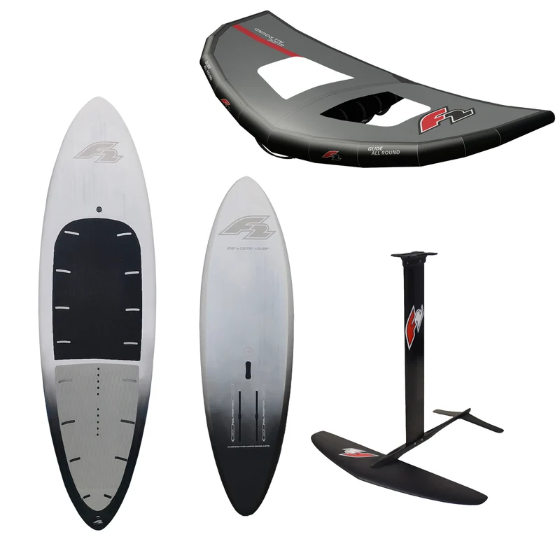 F2 Set Foilboard Lightning Weiss 100L + Alu Foil 1700 + Wing 4qm