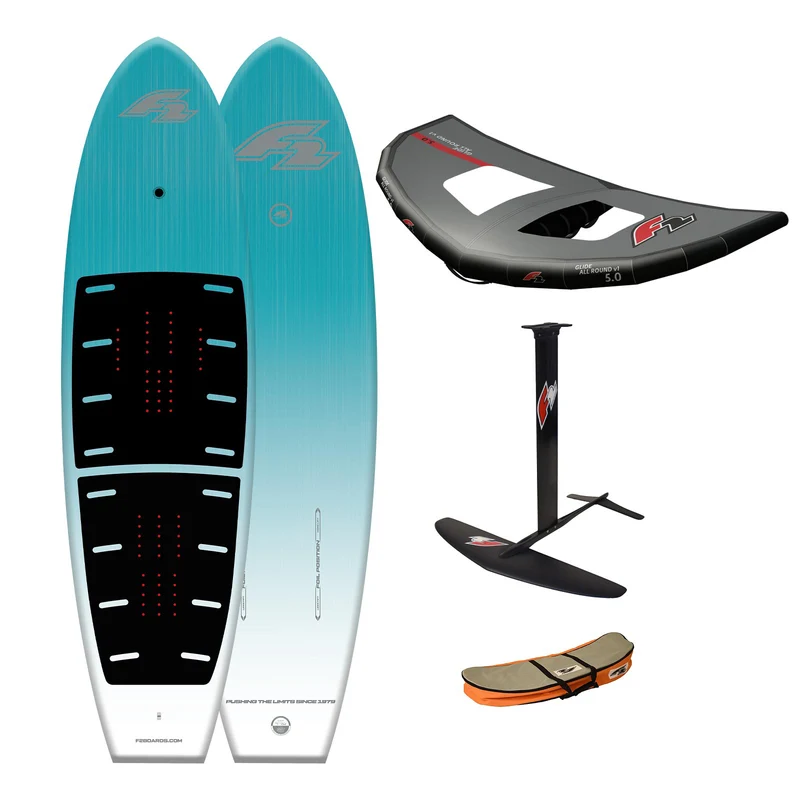 F2 Set Foilboard Glide Ex 100L mit Alu Foil 2000 + Allround Wing 4qm