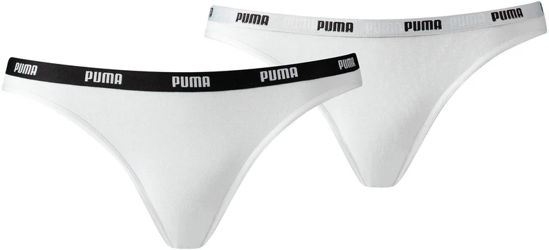 PUMA Damen Slip Iconic Bikini 2er-Pack Komfort