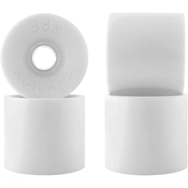 Seismic: 75mm 77a 3dm AVILA Defcon Longboard Wheels (White)
