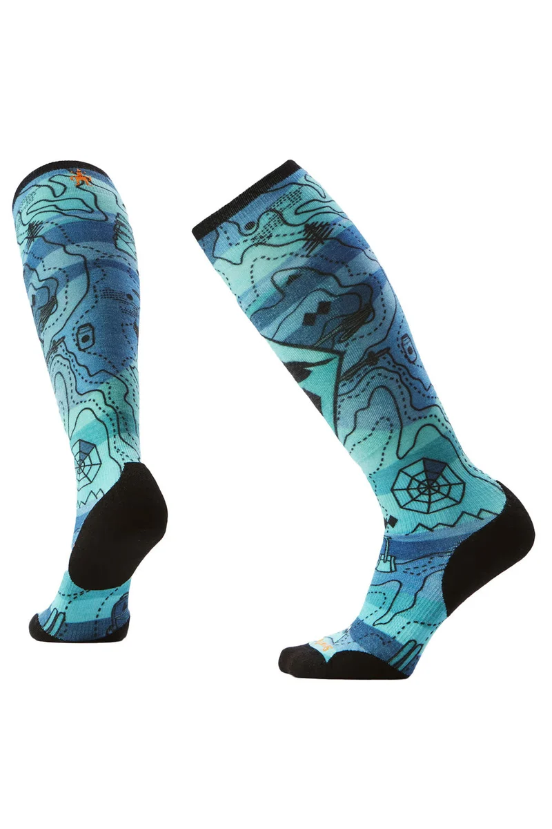 Smartwool Ski Targeted Cushion Topo Treasures Print OTC Socks - Women's - 25/26