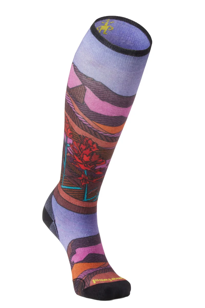 Smartwool Ski Zero Cushion Floral Field Print OTC Socks - Women's - 25/26