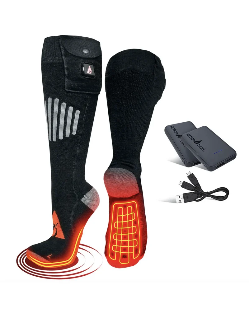 Action Heat 5V Premium Battery Heated Socks - Wool - Unisex - 26/27