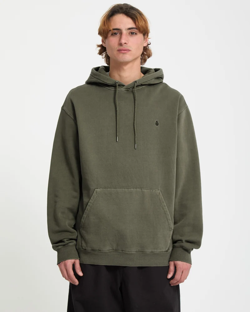Single Stone Fleece-Hoodie - Dark Olive