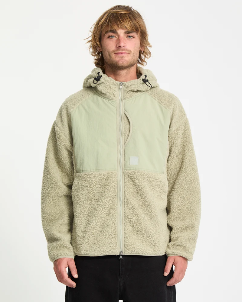 Nomaa Sherpa Kapuzenjacke - Green Tea