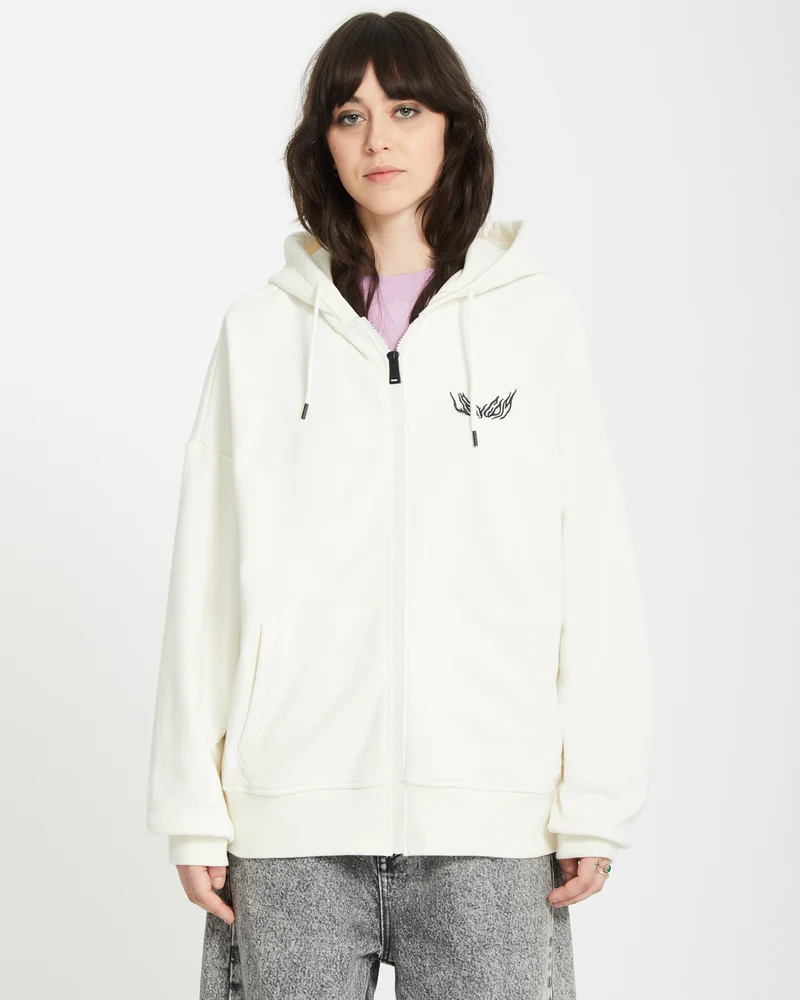 Alix Zip-up Kapuzenpullover - STAR WHITE