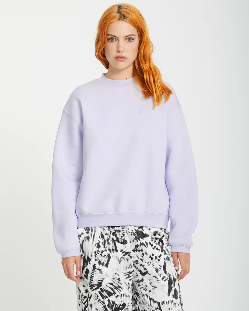 Stone Heart Up Pullover - DUSTY LAVENDER