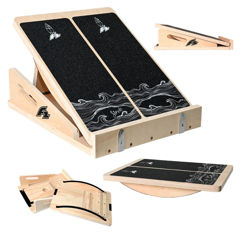 F2 Balance Board Step Board Multi Trainingsgerät Verstellbar Holz