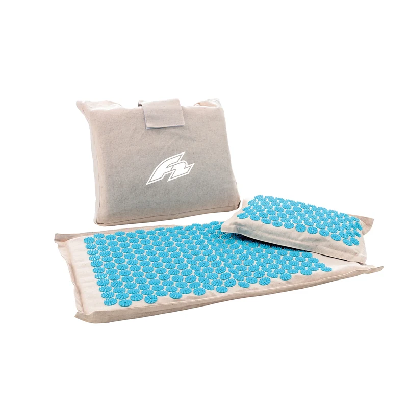 F2 Balance Board Reflexology Set Akkupressur Leinen 45,5x70,5cm Türkis