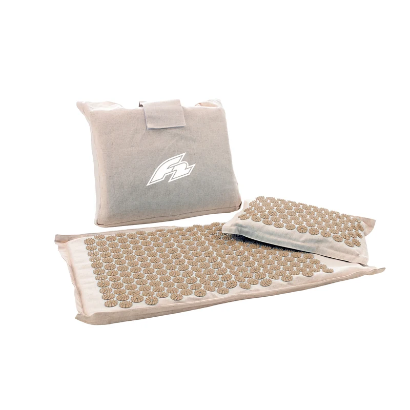 F2 Balance Board Reflexology Set Akkupressur Leinen 45,5x70,5cm Beige