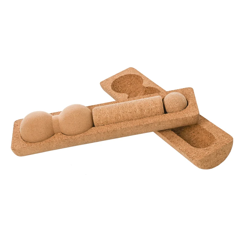 F2 Balance Board Zubehör Kork Multi Roll Set Korkrollen und Bälle Natur