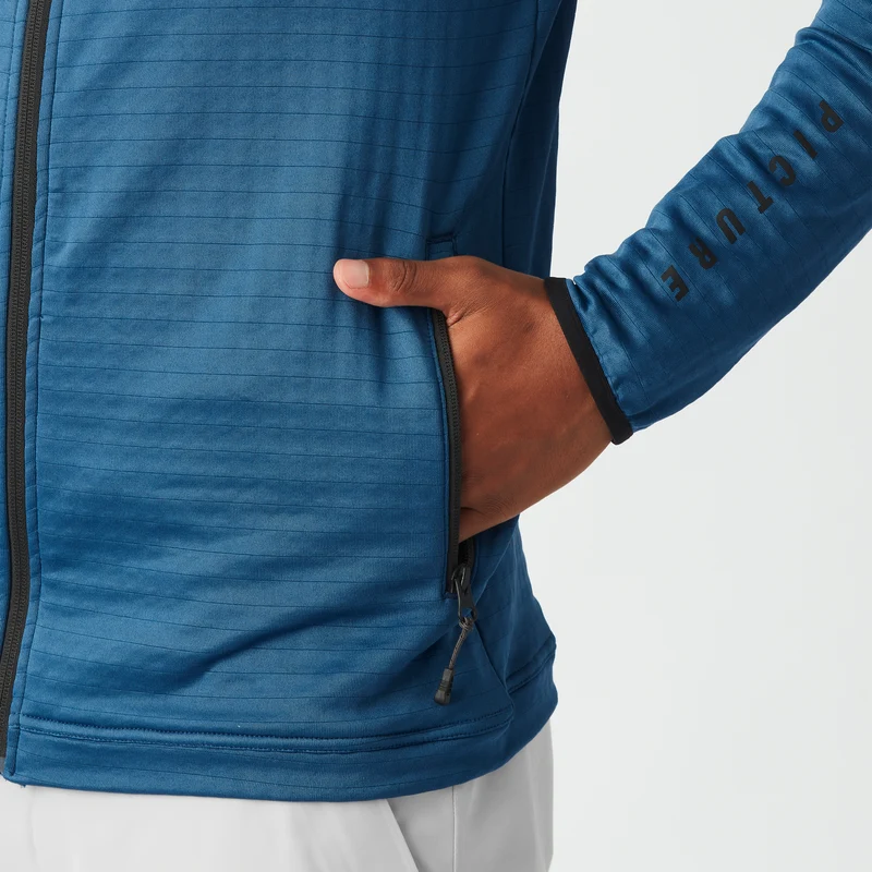Polaire à capuche homme zippée BAKE GRID FZ