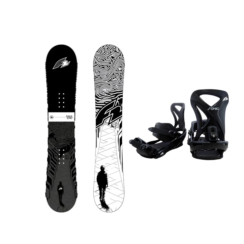 F2 Set Snowboard Blackdeck Schwarz/Weiss 154cm + Sonic Pro Bindung L