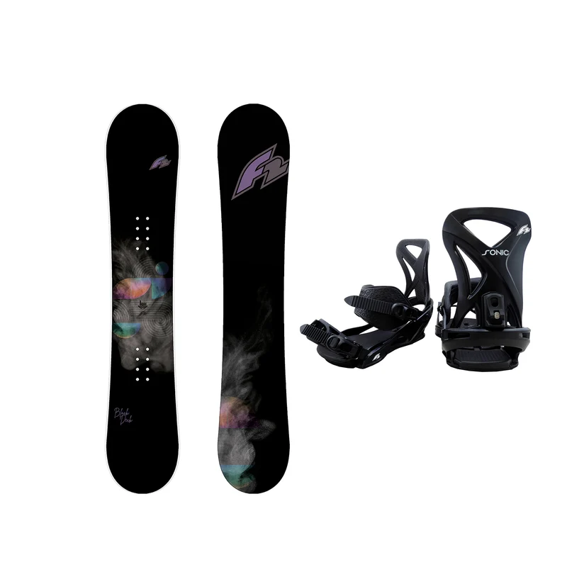 F2 Set Damen Snowboard Blackdeck Schwarz 142cm + Sonic Pro Bindung M