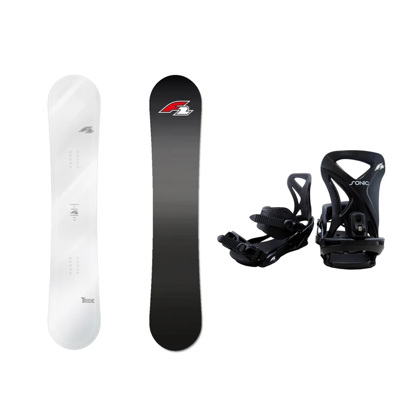 F2 Set Snowboard T-Ride Mirror Weiss 162cm + Sonic Pro Bindung L
