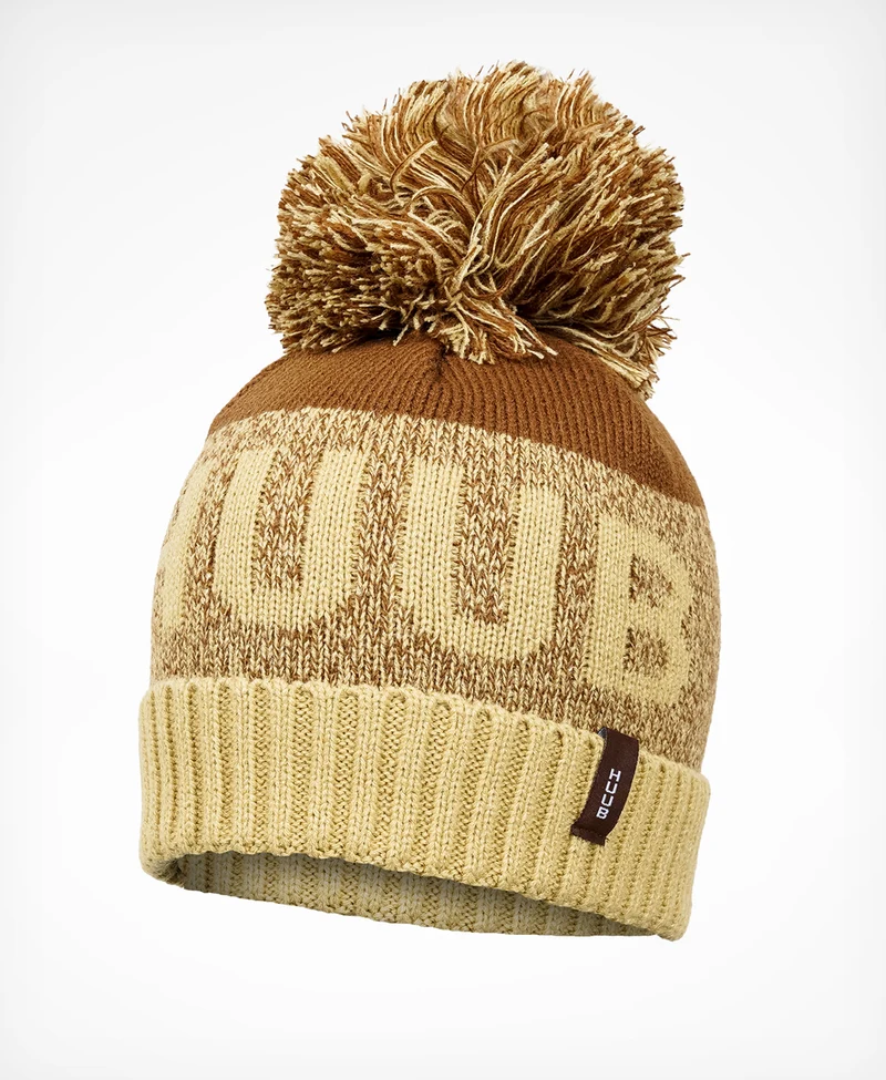 Bobble Hat - Oatmeal/Chocolate