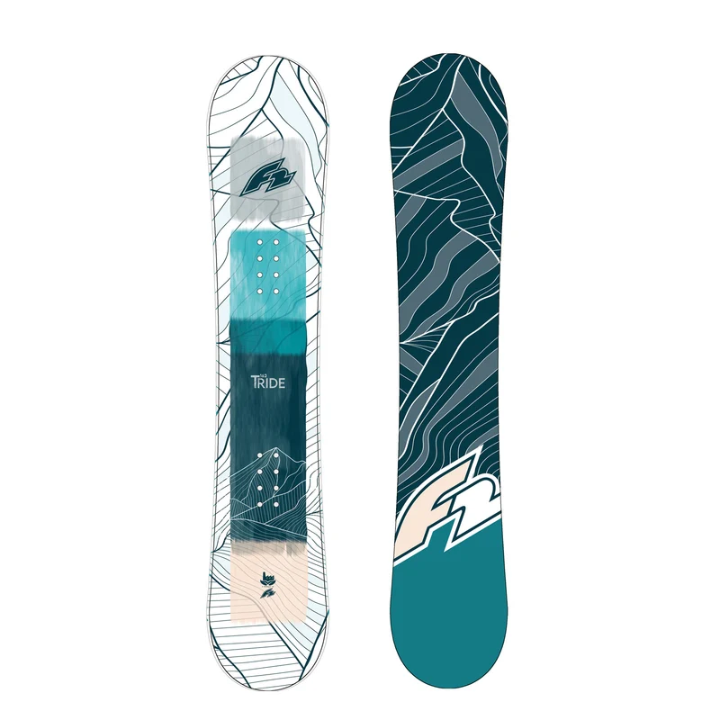 F2 Snowboard T - Ride Wood Freeride/Freestyle Größe wählbar Weiss 2025