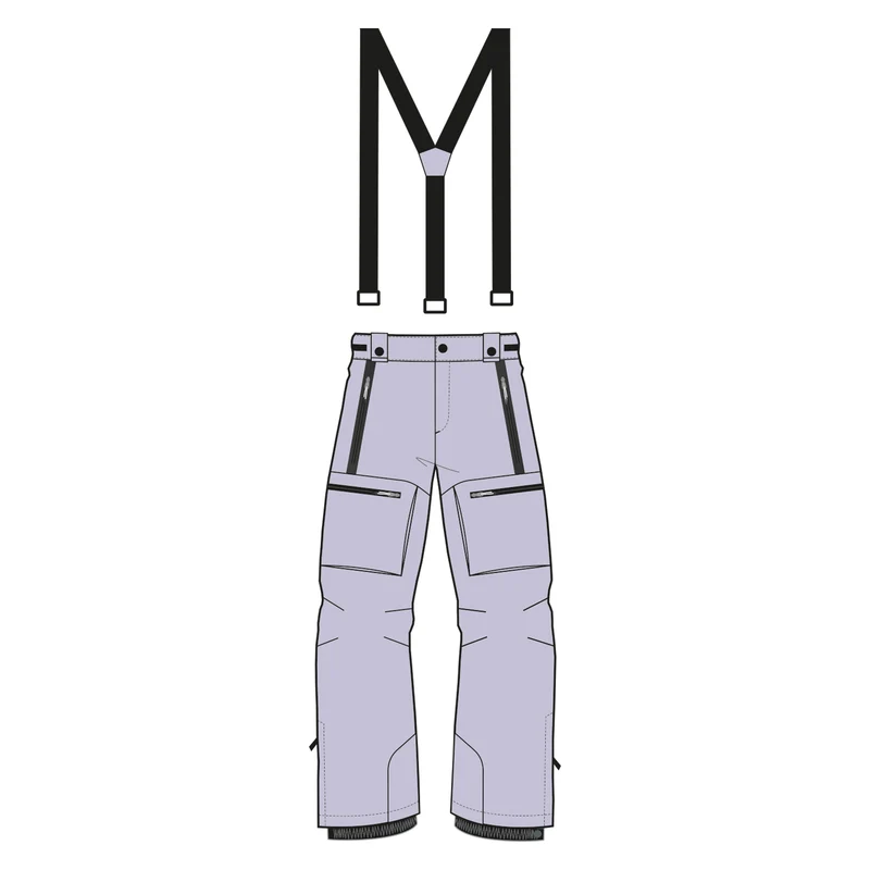 F2 Snowboard/Ski Träger Hose Storm XS-XXL Größe wählbar Lila