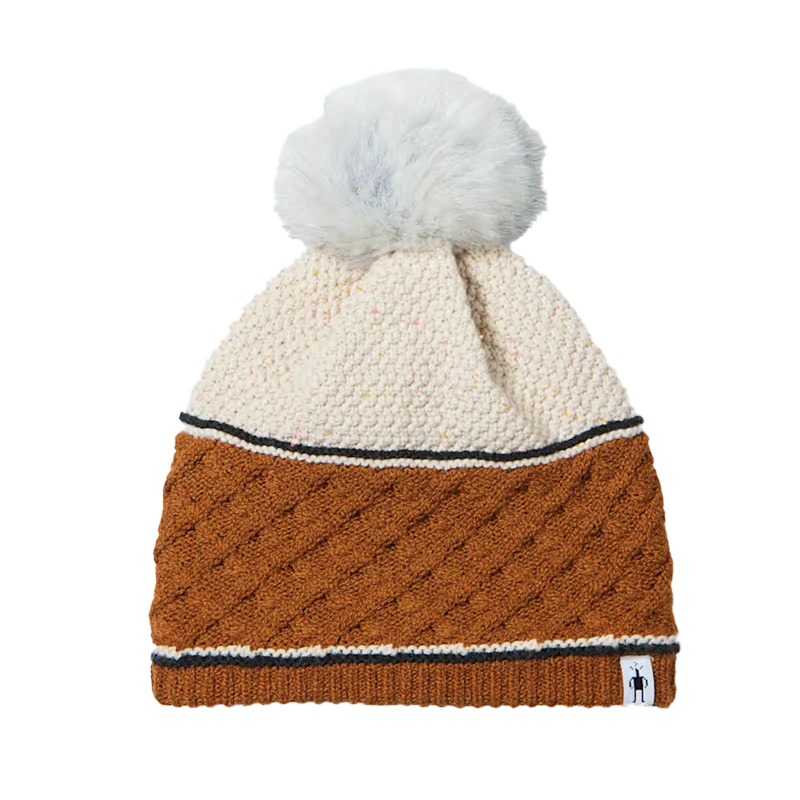 Smartwool Cable Knit Colorblock Pom Beanie